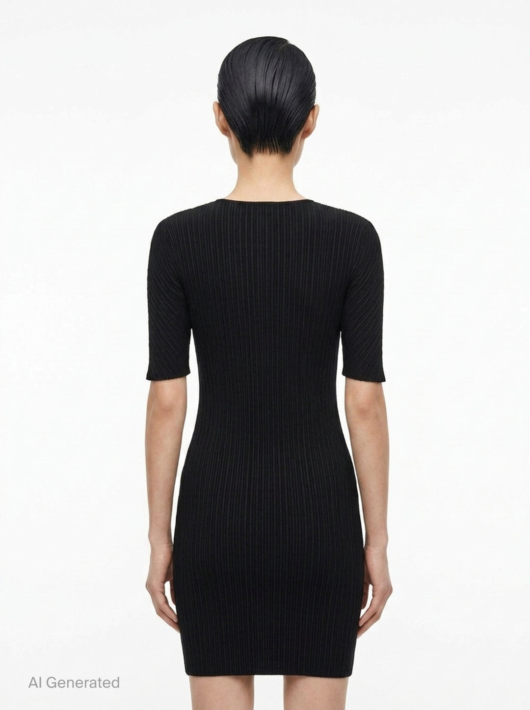 Box Shoulder Pleated Dress | Issey Miyake | Club21 - back
