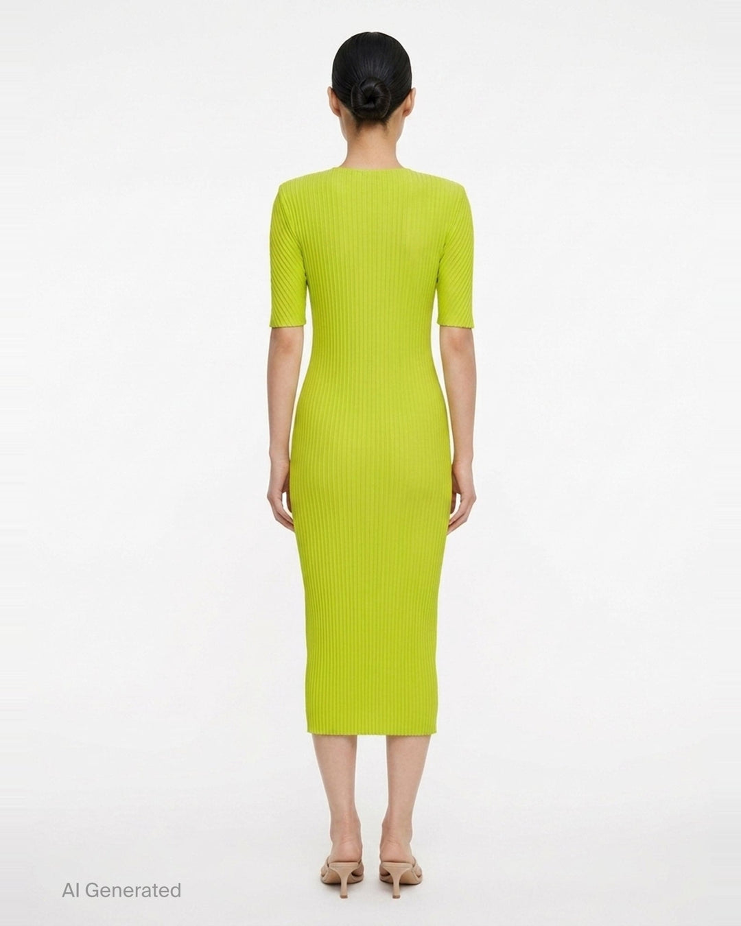 Box Shoulder Pleated Dress | Issey Miyake | Club21 - back