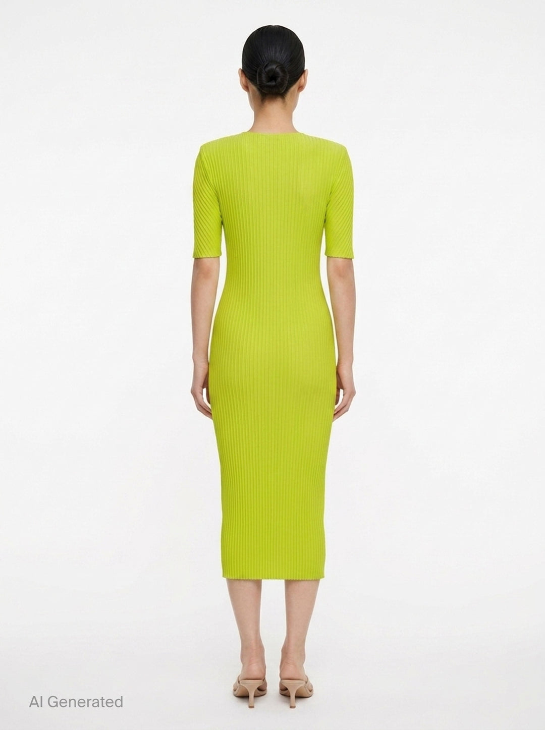 Box Shoulder Pleated Dress | Issey Miyake | Club21 - back