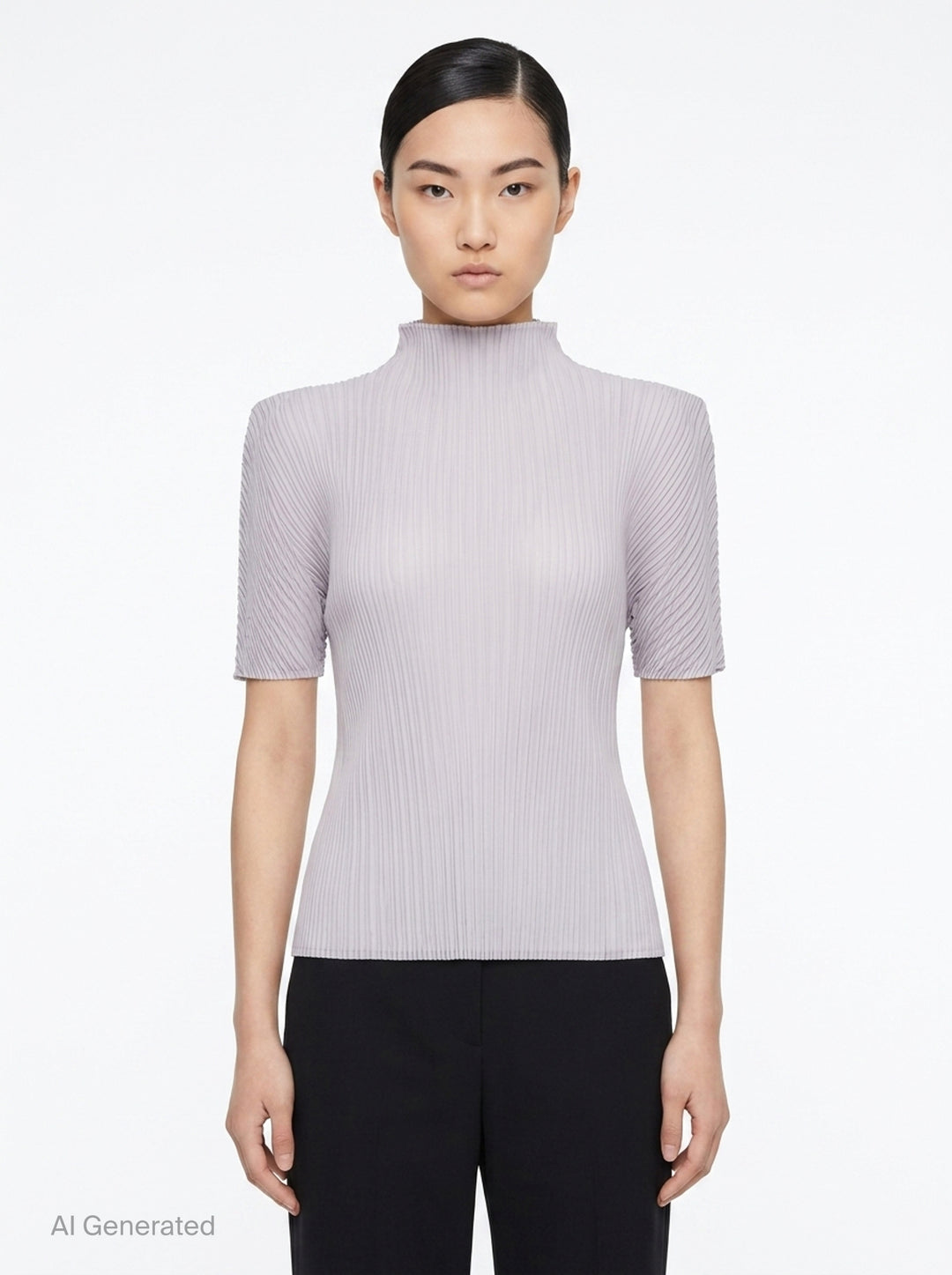 Box Shoulder Pleated Top | Issey Miyake | Club21 - front