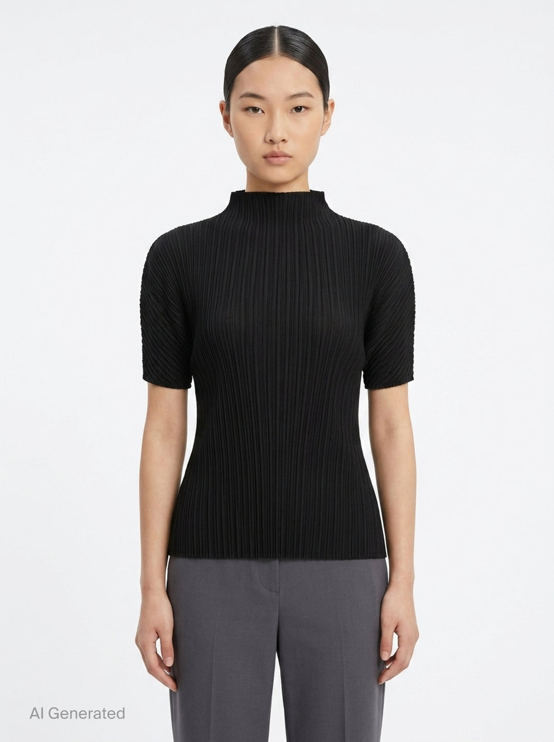 Box Shoulder Pleated Top | Issey Miyake | Club21 - front