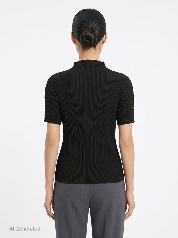 Box Shoulder Pleated Top | Issey Miyake | Club21 - back