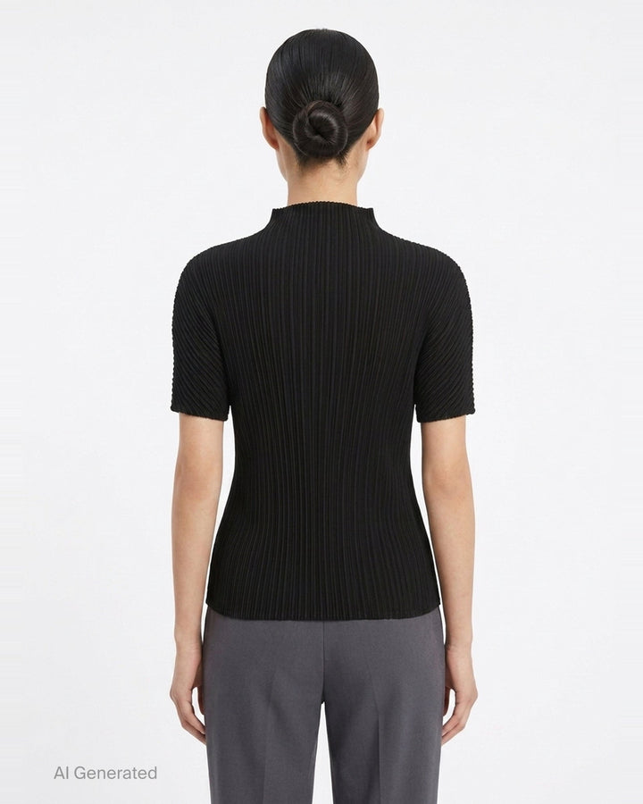 Box Shoulder Pleated Top | Issey Miyake | Club21 - back