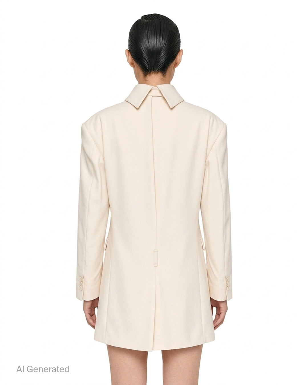 Issey Miyake burgundy tunic with funnel neck, structured shoulders, chest welt pocket and two flap pockets, shown from the front - back