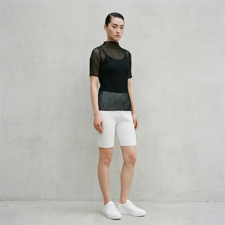 Chiffon Twist Short Sleeve Shirt | Issey Miyake | Club21 - lifestyle
