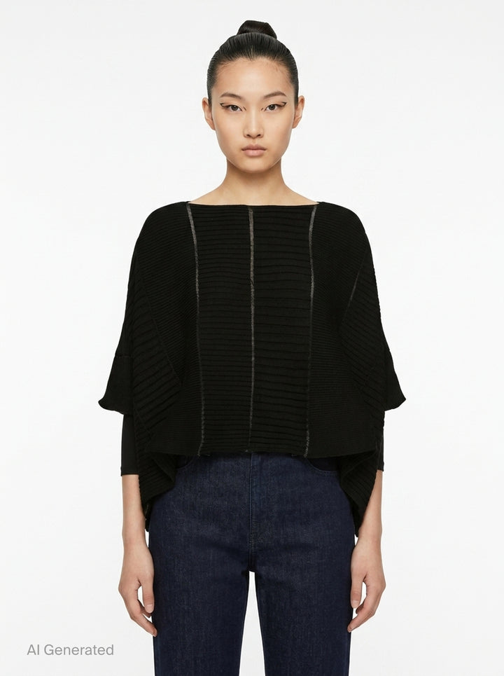 Column Ribbed Knit Top | Issey Miyake | Club21 - front