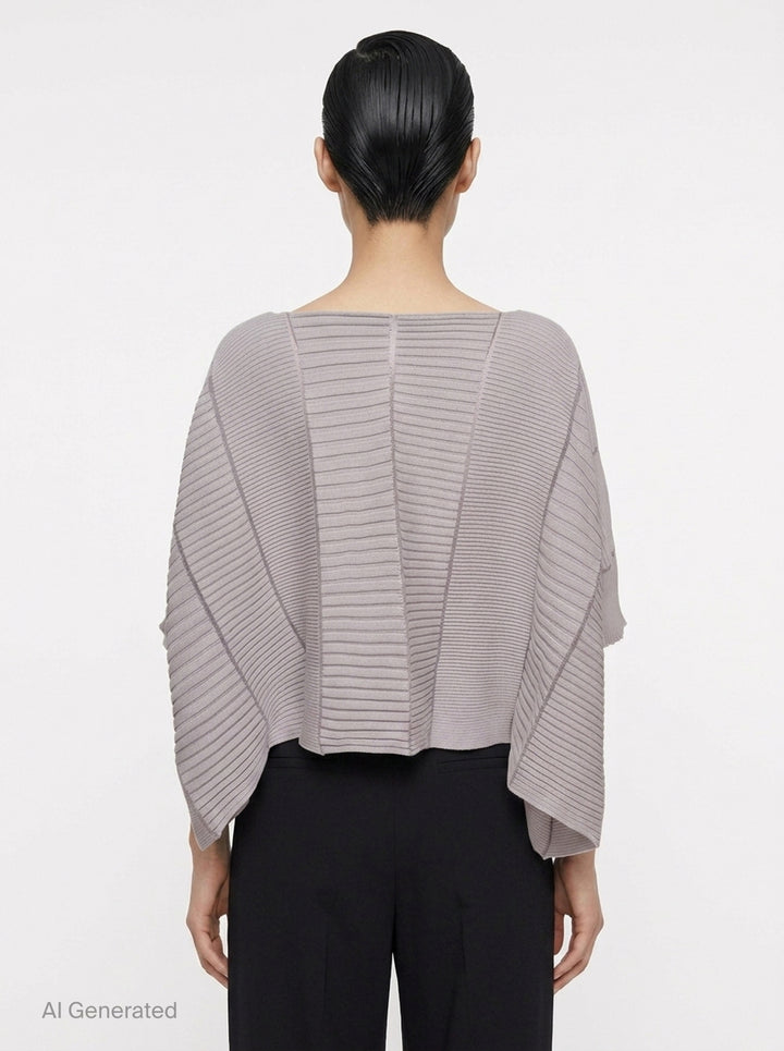 Column Ribbed Knit Top | Issey Miyake | Club21 - back