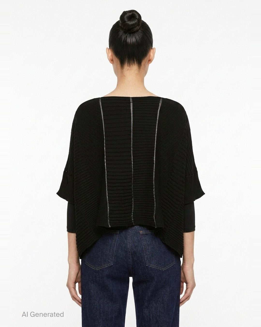 Column Ribbed Knit Top | Issey Miyake | Club21 - back