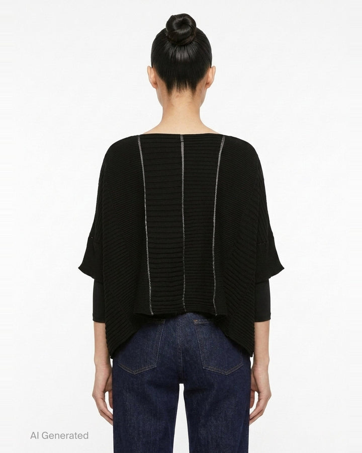 Column Ribbed Knit Top | Issey Miyake | Club21 - back