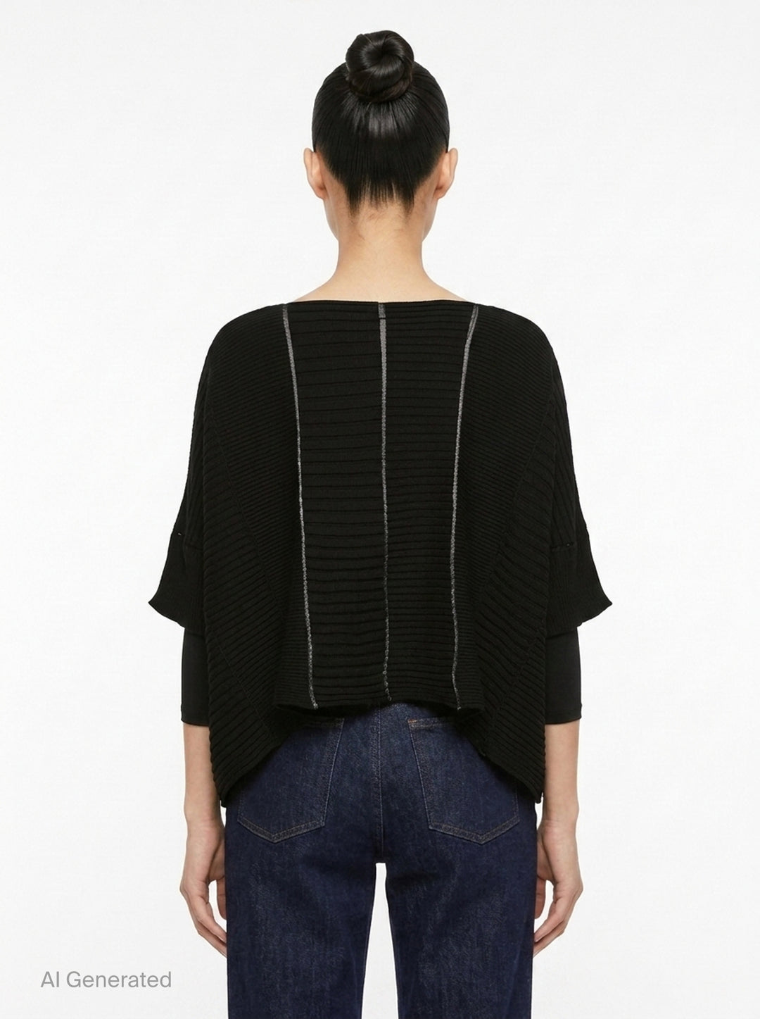 Column Ribbed Knit Top | Issey Miyake | Club21 - back