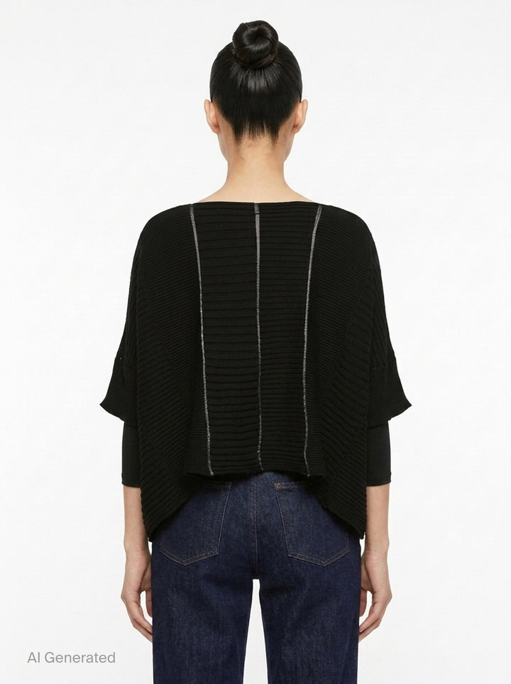 Column Ribbed Knit Top | Issey Miyake | Club21 - back