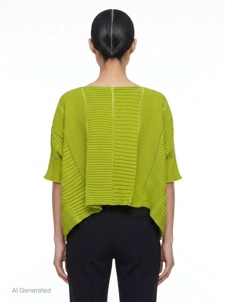 Column Ribbed Knit Top | Issey Miyake | Club21 - back