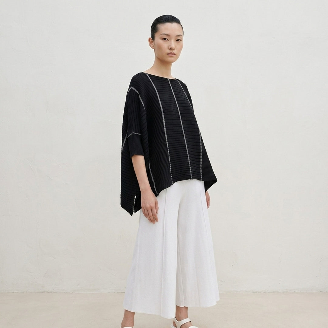 Column Ribbed Knit Top | Issey Miyake | Club21 - lifestyle