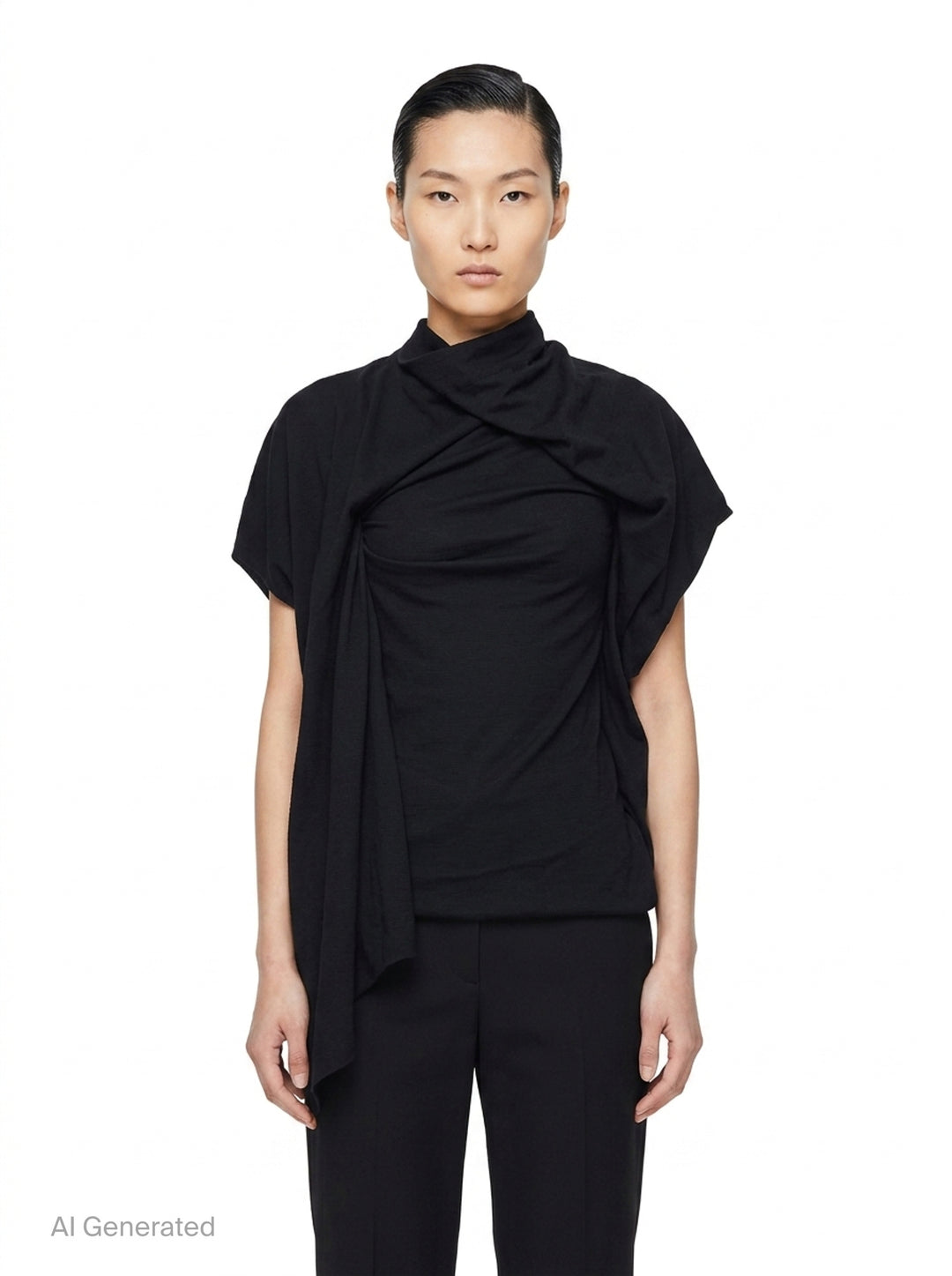 Concealed Draped Woven Top | Issey Miyake | Club21 - front