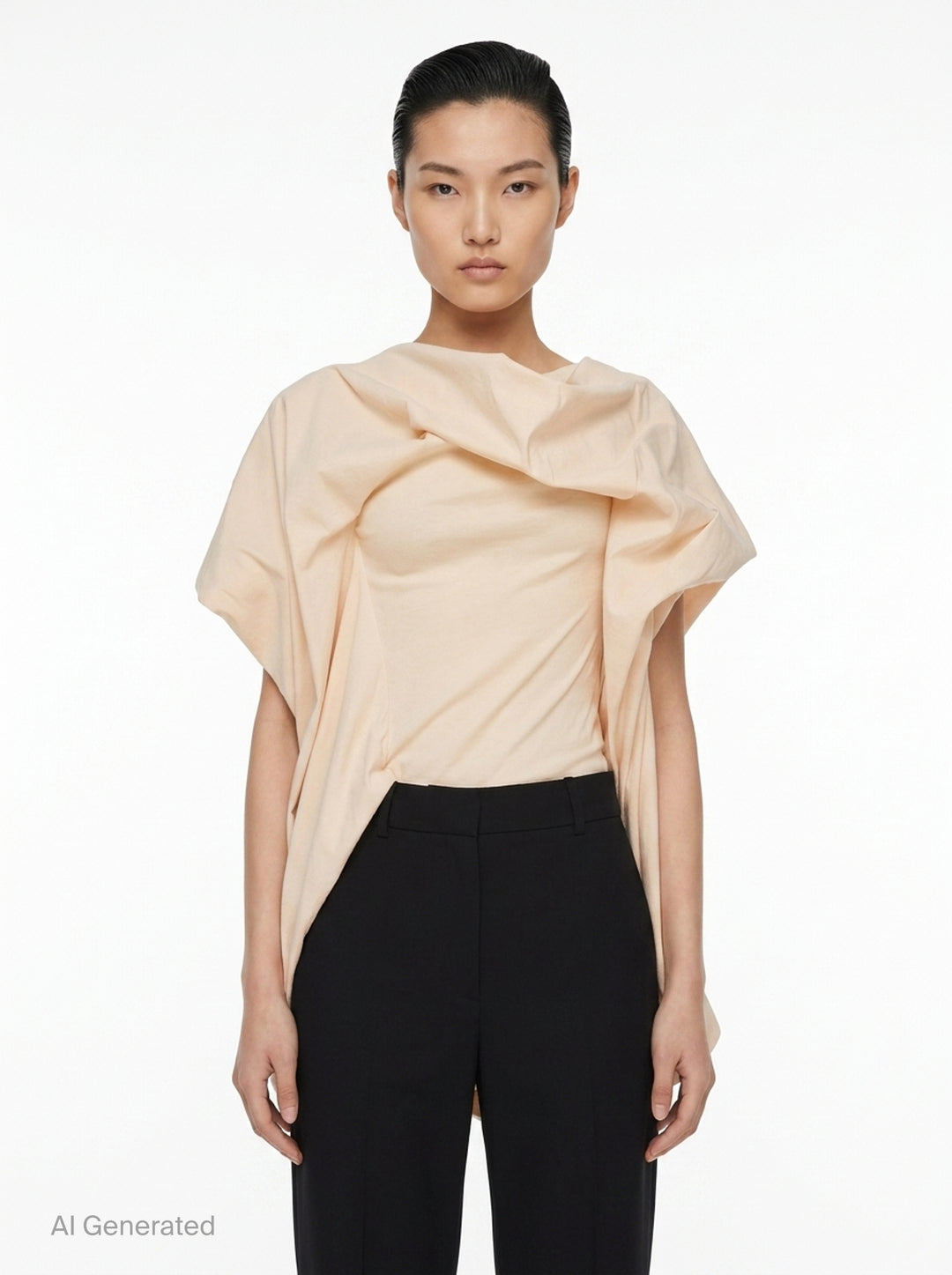 Concealed Draped Woven Top | Issey Miyake | Club21 - front