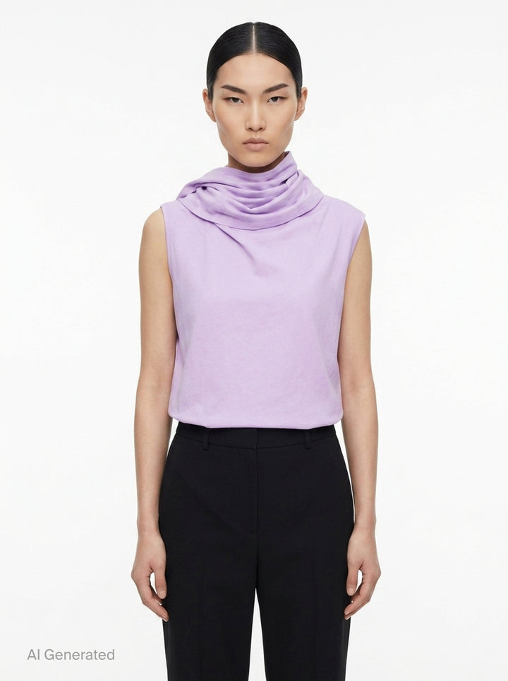 Cotton Knot Jersey Knit Top | Issey Miyake | Club21 - front