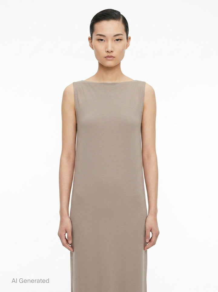 Drape Jersey Knit Dress | ISSEY MIYAKE | Club21 - front