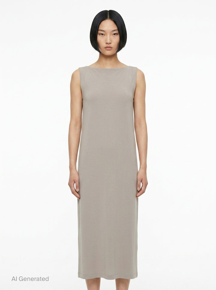 Drape Jersey Knit Dress | ISSEY MIYAKE | Club21 - front