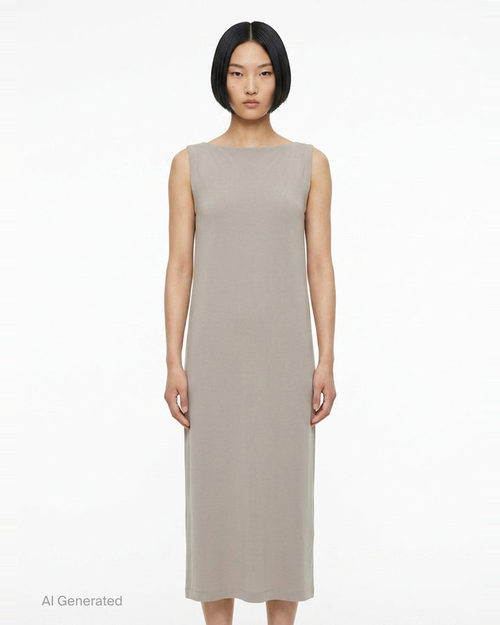 Drape Jersey Knit Dress | ISSEY MIYAKE | Club21 - front