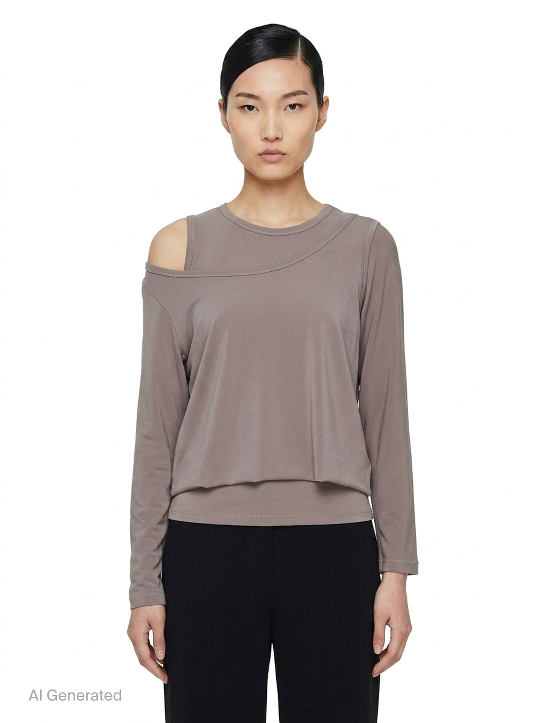 Drape Jersey Knit Top | ISSEY MIYAKE | Club21 - front