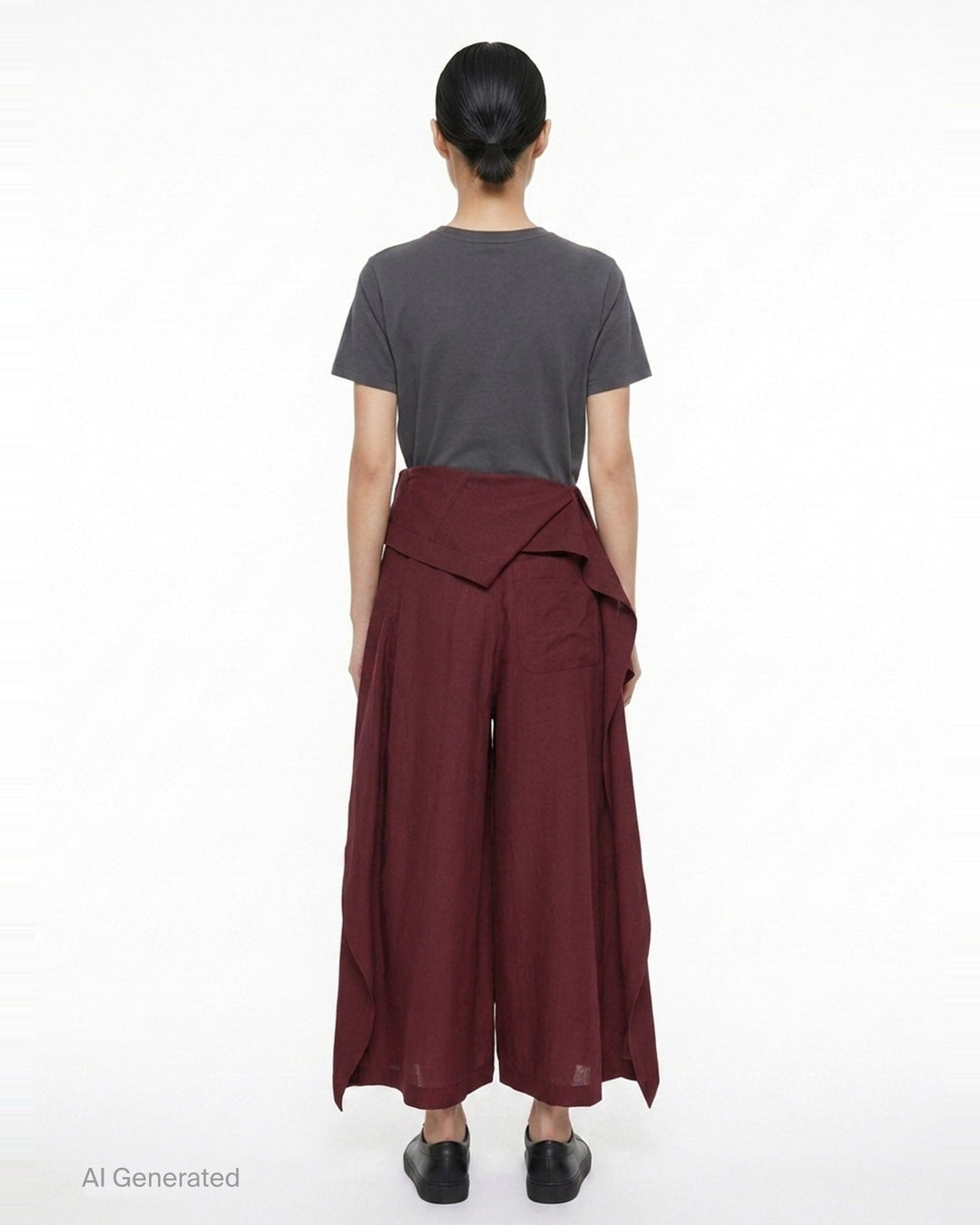 Draped Wide-Leg Pants | Issey Miyake | Club21 - back