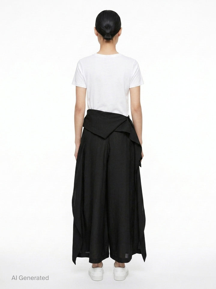 Draped Wide-Leg Pants | Issey Miyake | Club21 - back