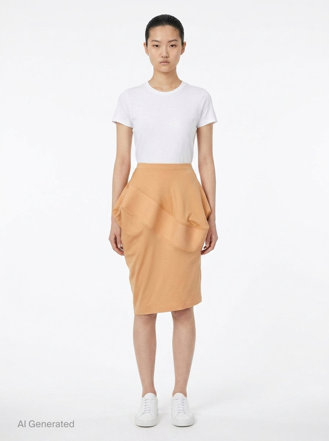 Figurative Draped Skirt | Issey Miyake | Club21 - front