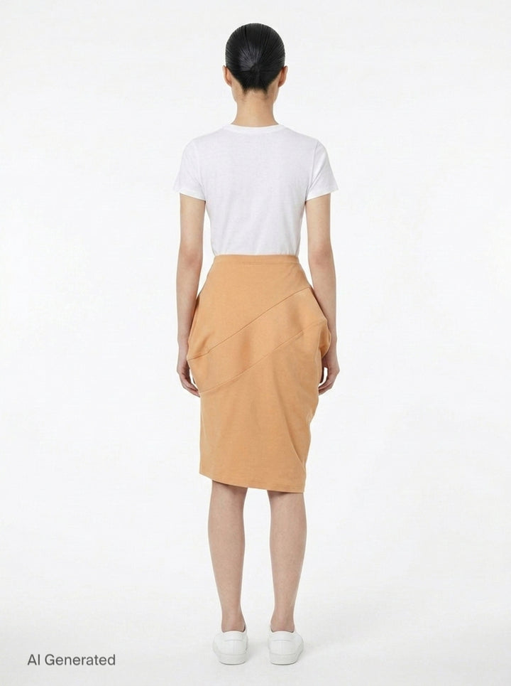 Figurative Draped Skirt | Issey Miyake | Club21 - back