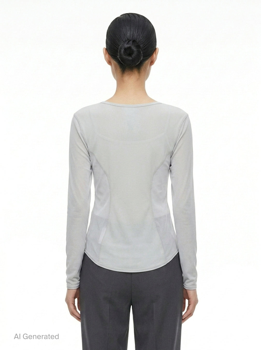 Figure Mesh Long Sleeve Top | Issey Miyake | Club21 - back