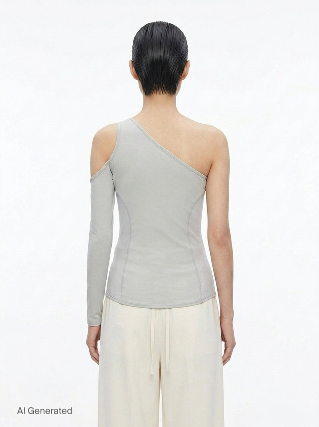 Figure Mesh One-Shoulder Top | Issey Miyake | Club21 - back