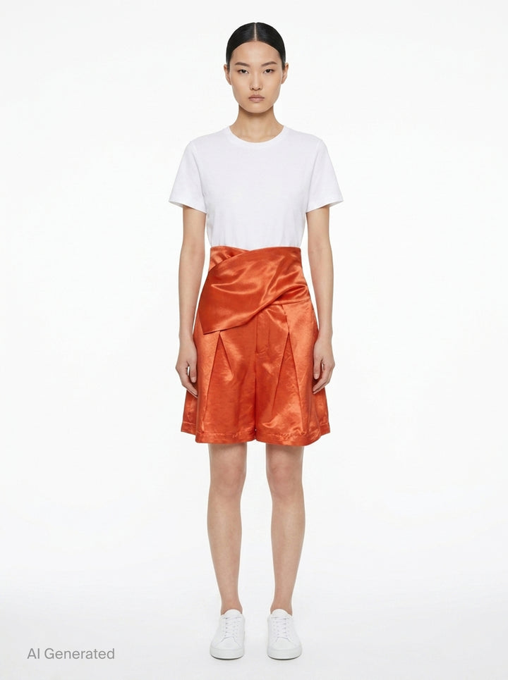 Gleam Wide Shorts | Issey Miyake | Club21 - front