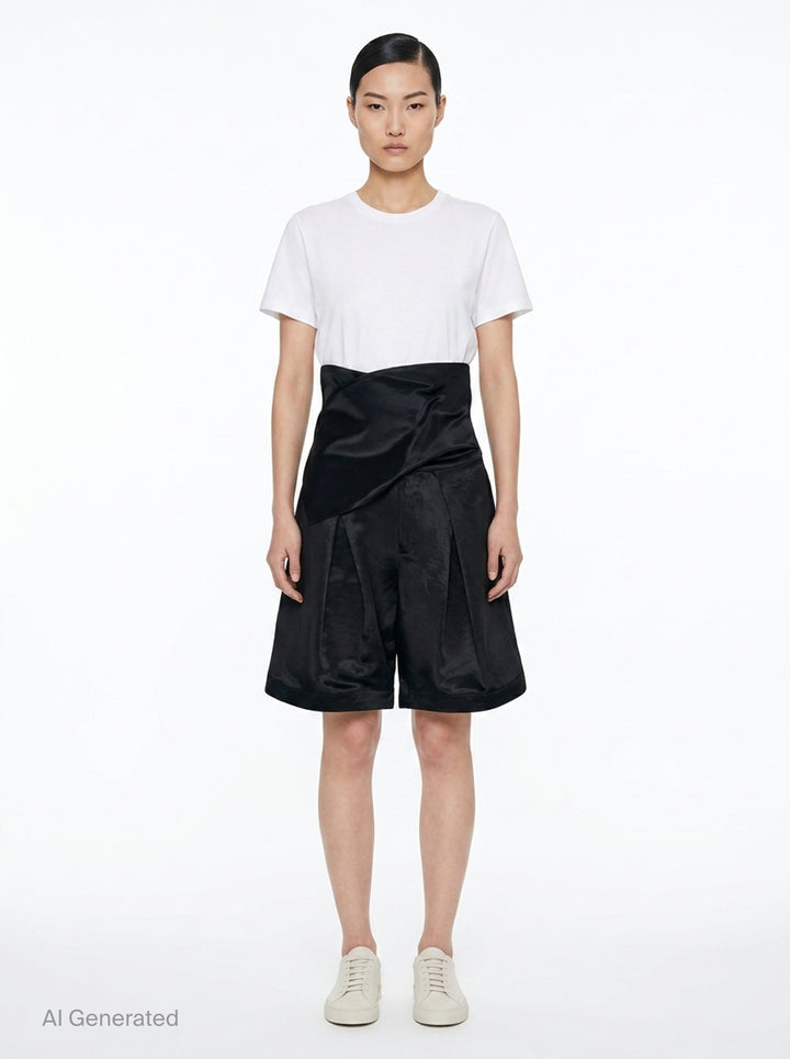 Gleam Wide Shorts | Issey Miyake | Club21 - front