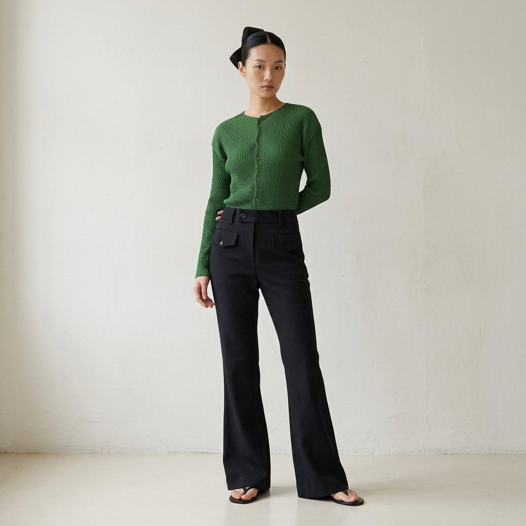 Grainy Woven Flare Pants | Issey Miyake | Club21 - lifestyle