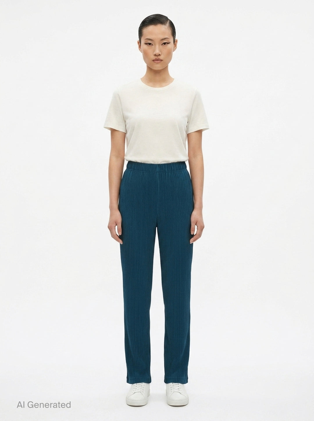 Hatching Pleated Pants | Issey Miyake | Club21 - front