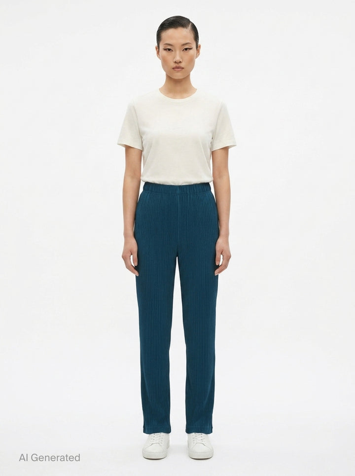 Hatching Pleated Pants | Issey Miyake | Club21 - front