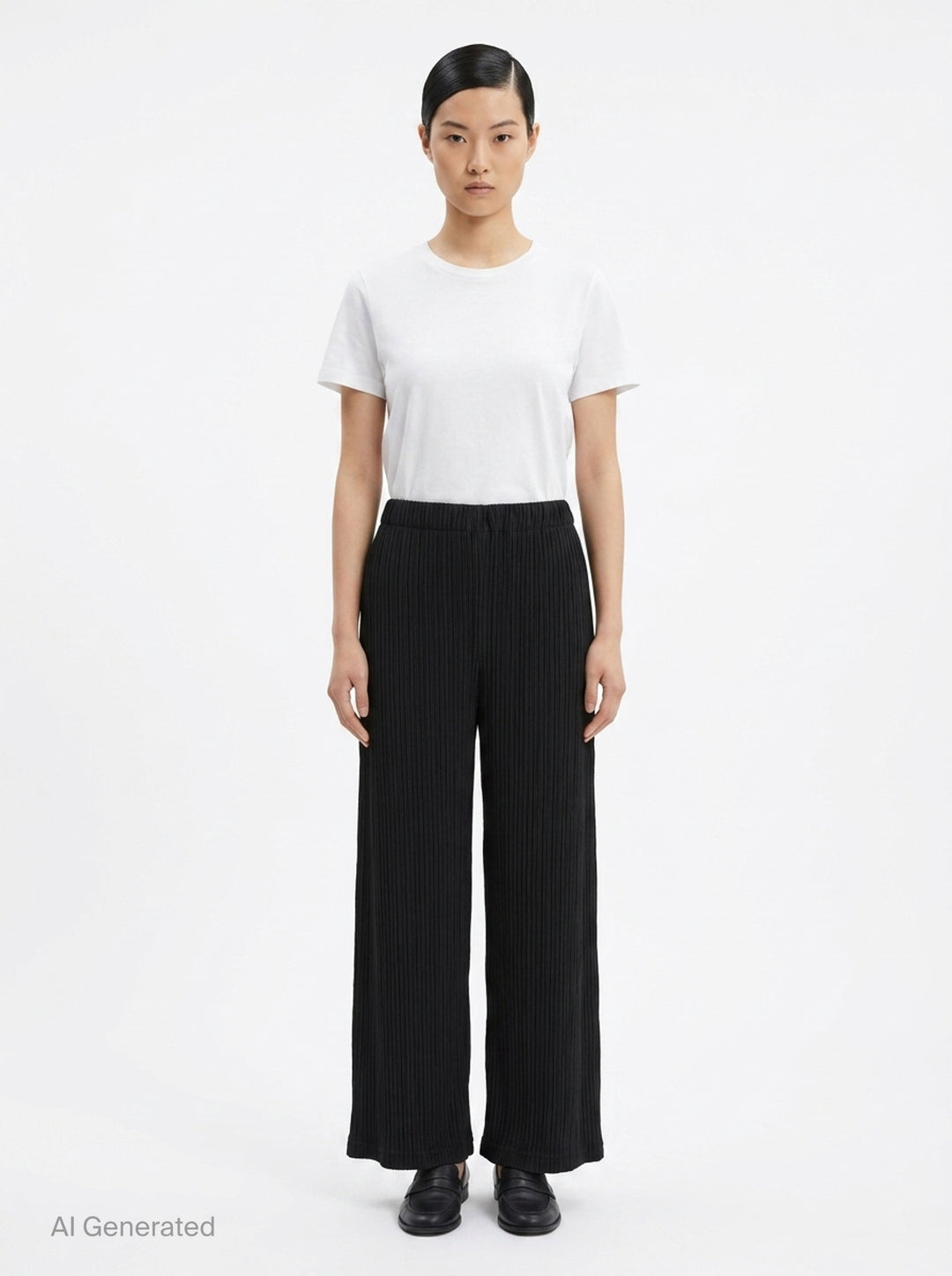 Hatching Pleated Pants | Issey Miyake | Club21 - front