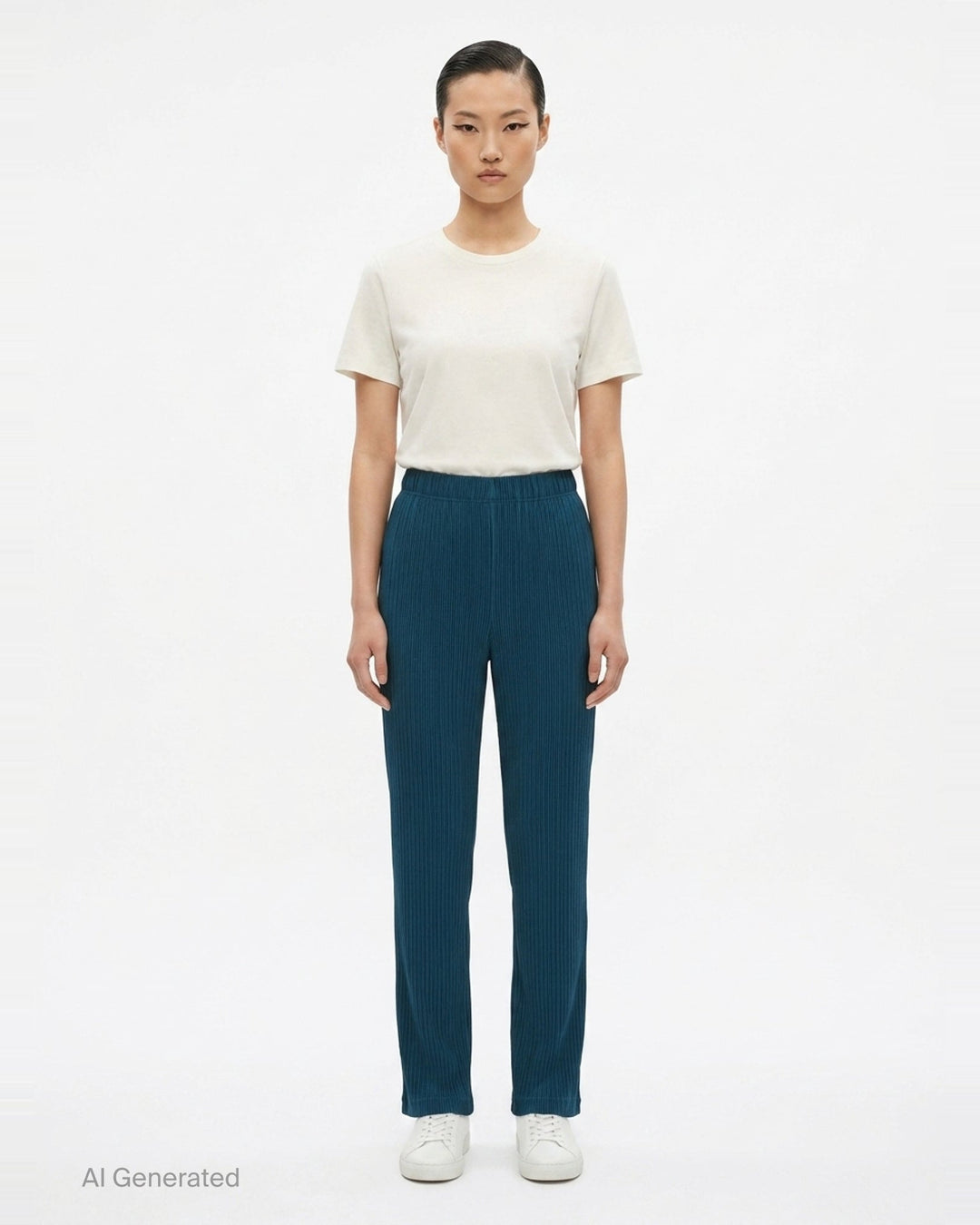 Hatching Pleated Pants | Issey Miyake | Club21 - front
