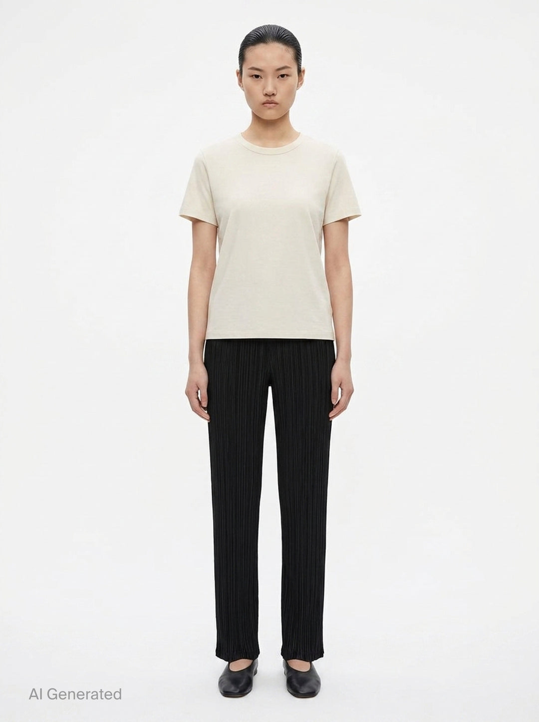 Hatching Pleated Pants | Issey Miyake | Club21 - front