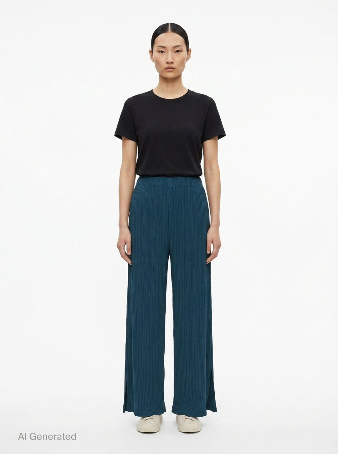 Hatching Pleated Pants | Issey Miyake | Club21 - front