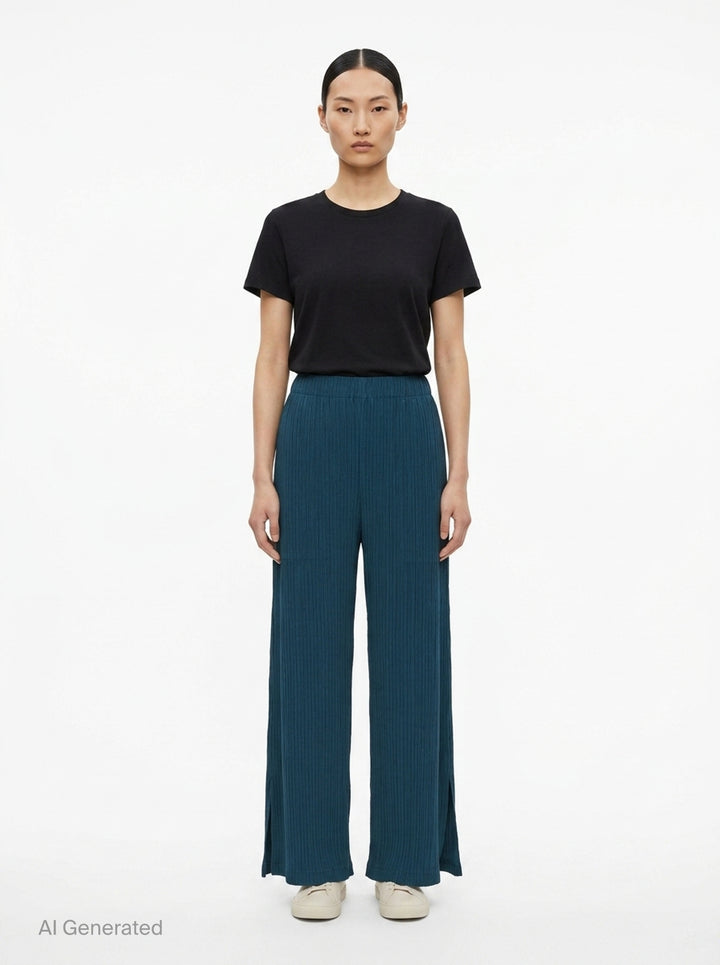 Hatching Pleated Pants | Issey Miyake | Club21 - front