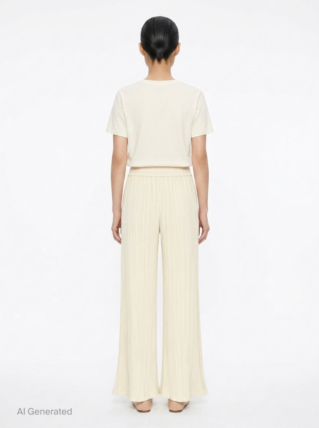 Hatching Pleated Pants | Issey Miyake | Club21 - back