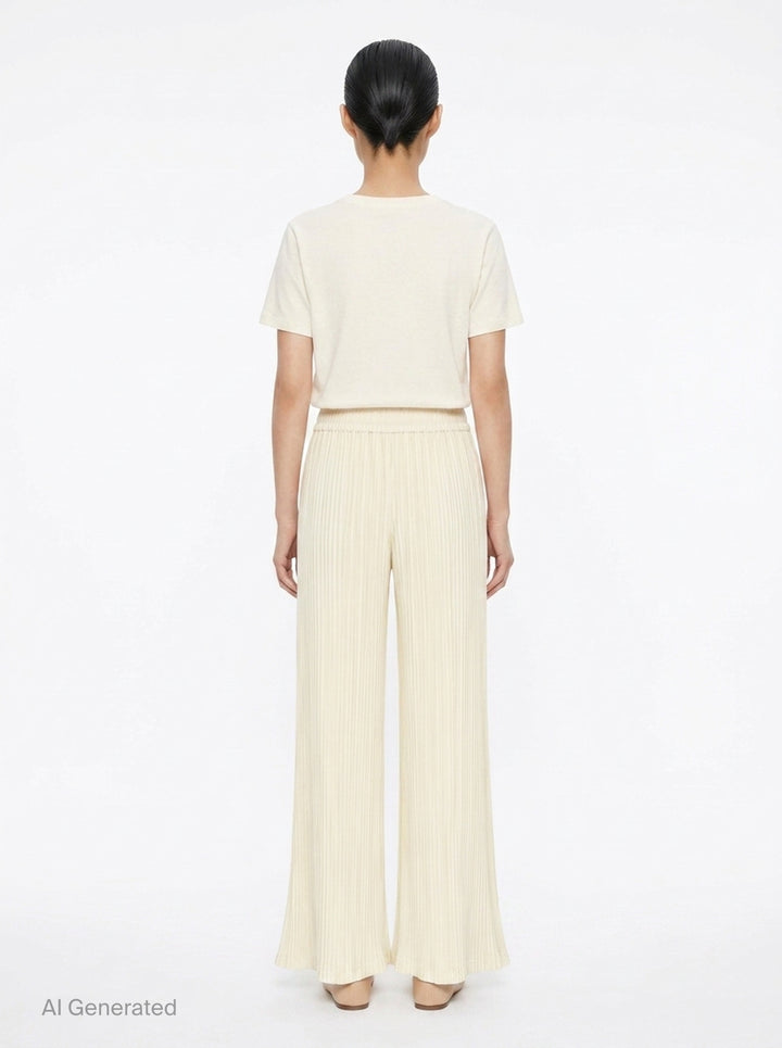 Hatching Pleated Pants | Issey Miyake | Club21 - back