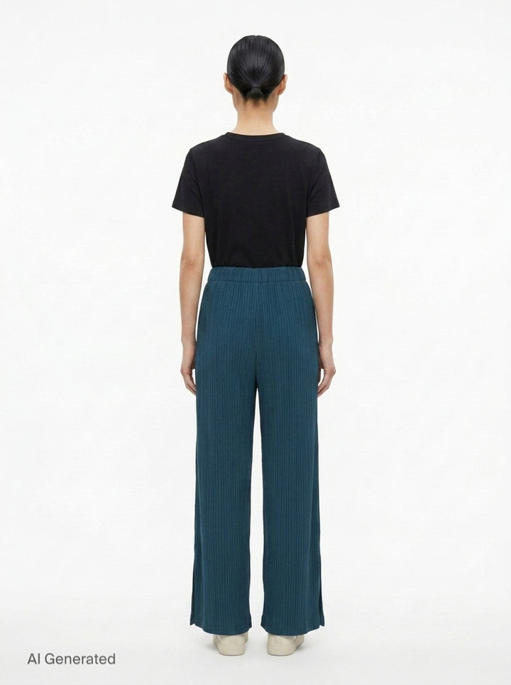 Hatching Pleated Pants | Issey Miyake | Club21 - back