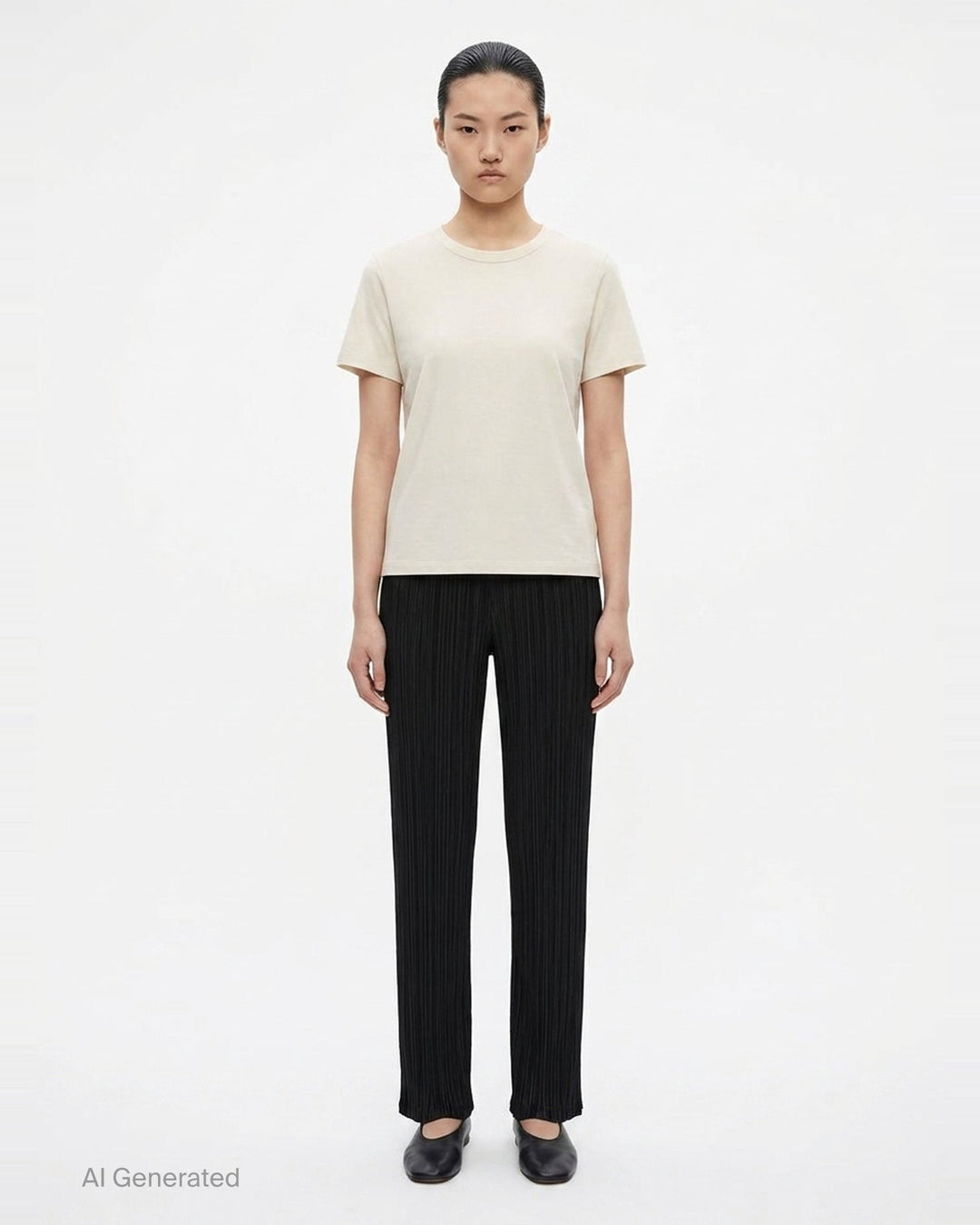 Hatching Pleated Pants | Issey Miyake | Club21 - front