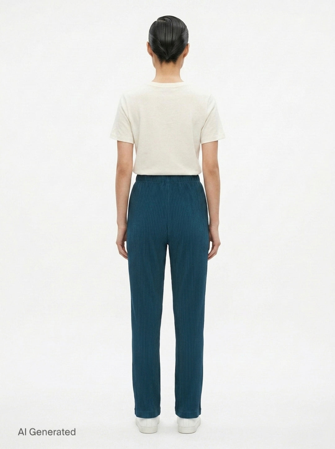 Hatching Pleated Pants | Issey Miyake | Club21 - back