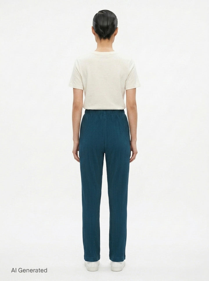 Hatching Pleated Pants | Issey Miyake | Club21 - back