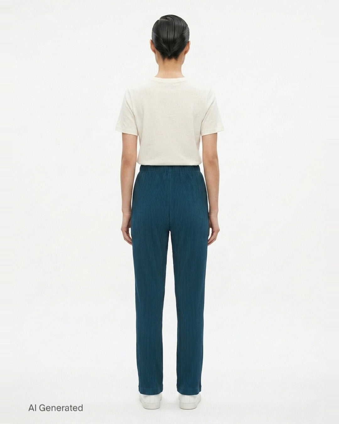 Hatching Pleated Pants | Issey Miyake | Club21 - back