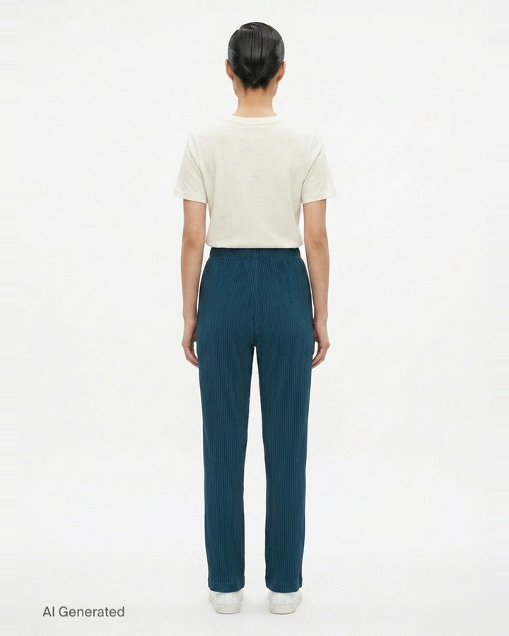 Hatching Pleated Pants | Issey Miyake | Club21 - back