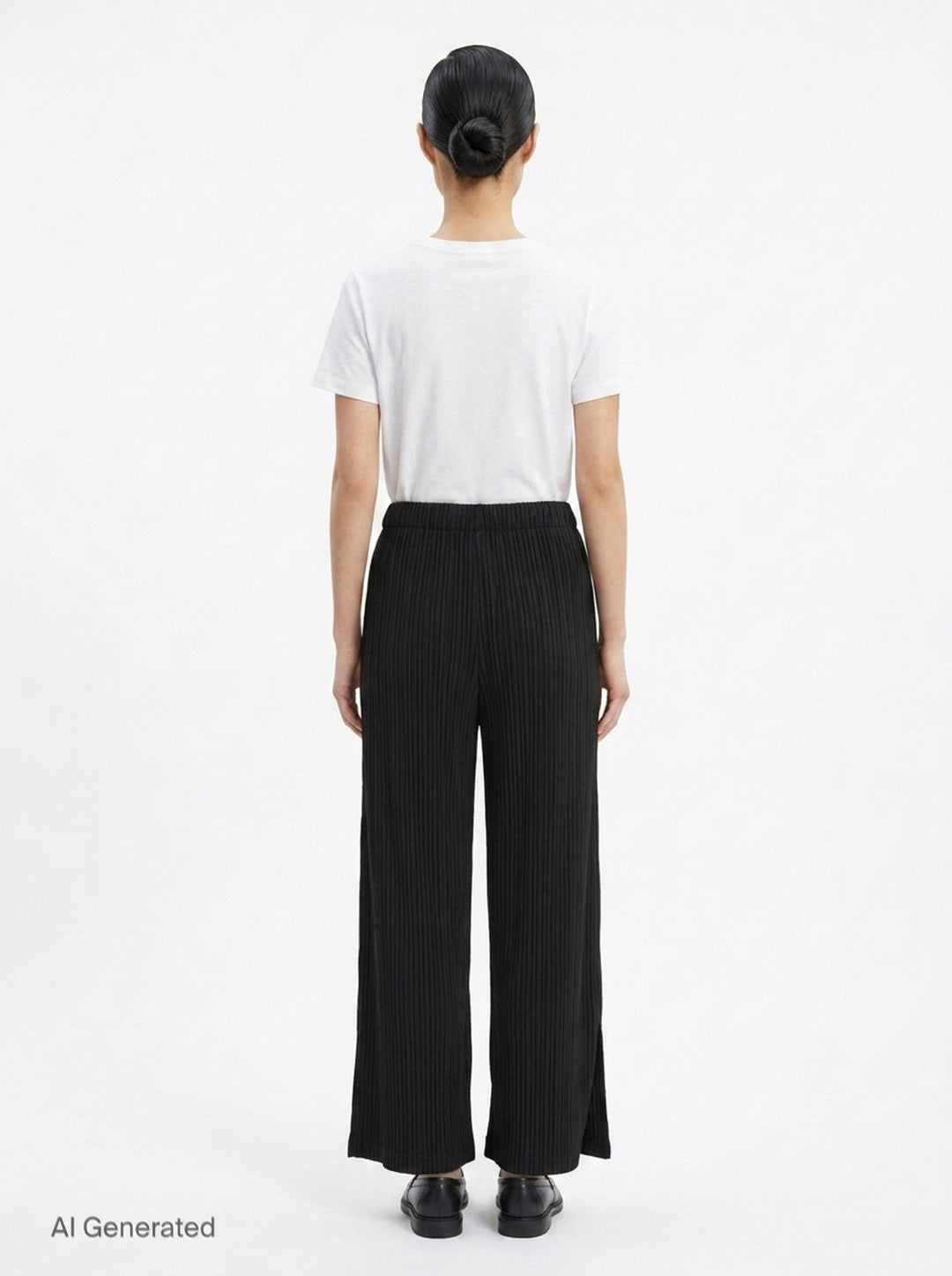 Hatching Pleated Pants | Issey Miyake | Club21 - back