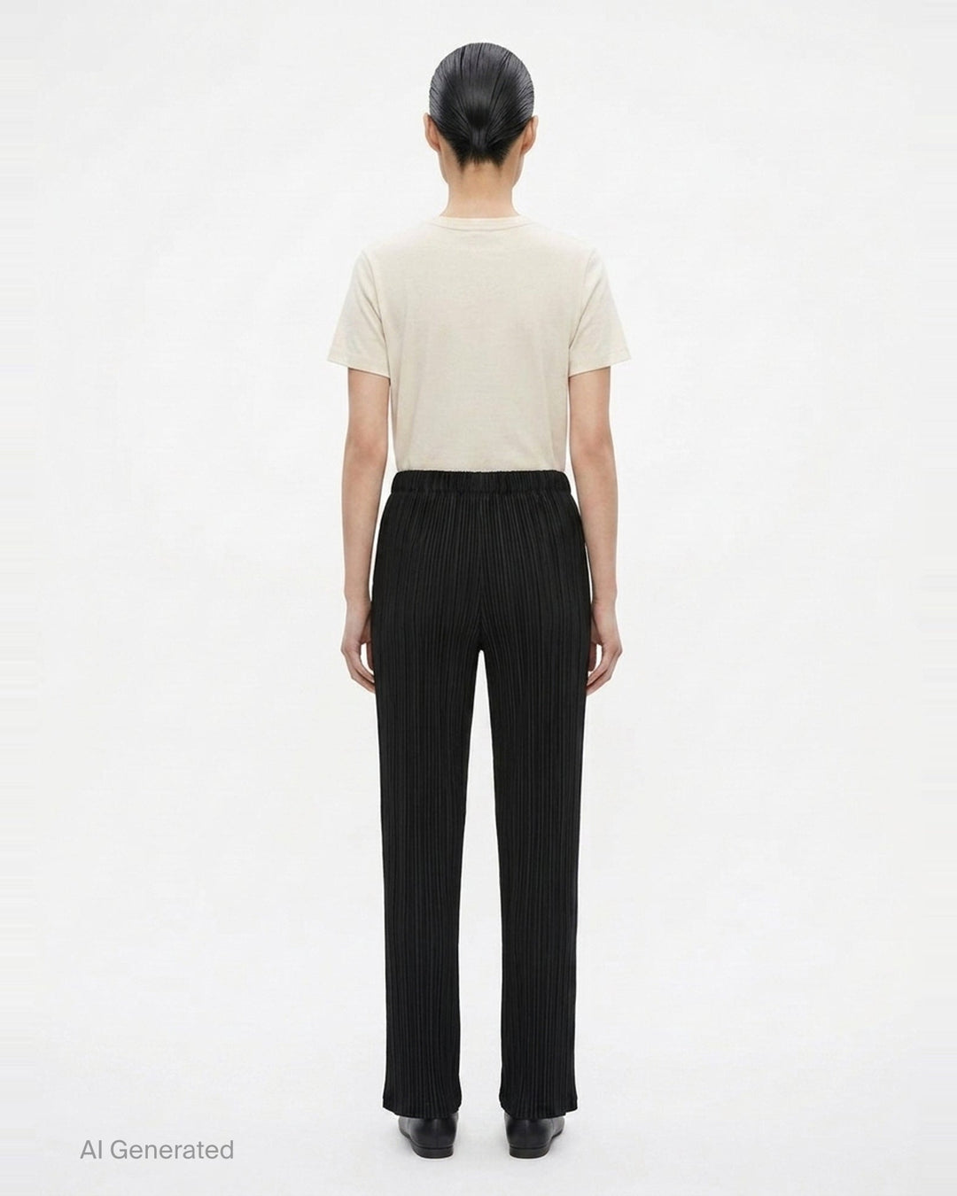 Hatching Pleated Pants | Issey Miyake | Club21 - back
